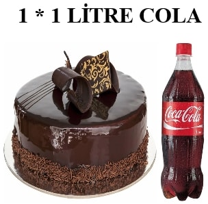 6 ile 9 kiilik klasik ikolatal ya pasta 1 adet 1 litre cola