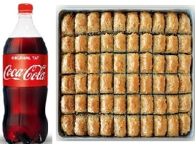 1 lt cola 1 kg Cevizli baklava